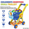 Wholesale Simulation Plastic Fruit and Vegetable Supermarket Accessories Pretend Toy Shopping Cart Toy