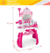 Wholesale Fashion Beauty Mirrored Kids Dressing Table Music Plastic Lighted Makeup Set Toy for Kids