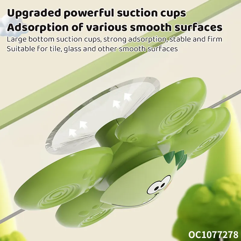 Baby Montessoris Silicone Spinning Bath Toys Bathing Sucker Sensory Toy Rotating Rattles Early Educational Fidget Toy