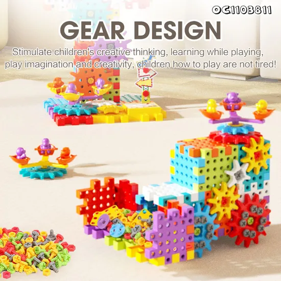 Wholesale Montessori DIY Educational Popular DIY Building Block Plastic Toy