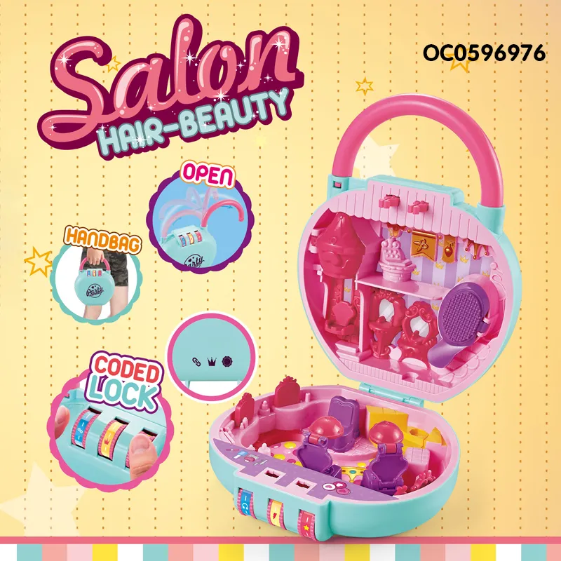 Wholesale Kids Portable Makeup Sets Cosmetics Girls Pretend Make up Hand Bag Play Set Toy