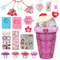 DIY Pink Jewelry Box Fashion Girl Makeup Making Ring Ideas Mini Cosmetic Make up Toys for Girls