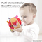 Personalized Cartoon Fox Design Soft Plush Hand Rattle Toy with Sound for New Born Baby Sensory Fidget and Soothing Cloth Ball Toy