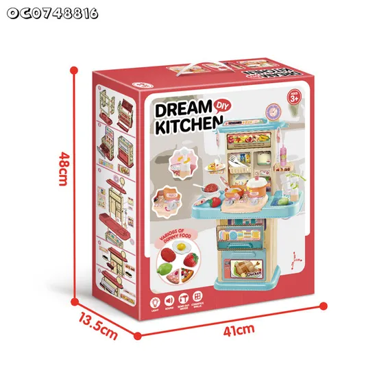 Wholesale Large Plastic Modern Kitchen Children Toys Plastic Children House Role Play Gift Set