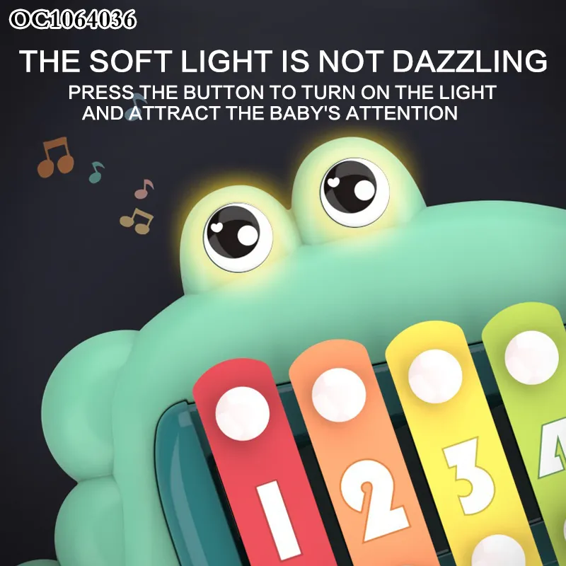 Wholesale Educational Intellectual 2 in 1 Baby Montesori Sensory Keyboards Music Electronic Piano Xylophone Musical Instrument Toy