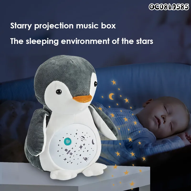 Wholesale Walking Singing Educational Customized Plush Sensory Baby Penguin Animal Toy with Light Music