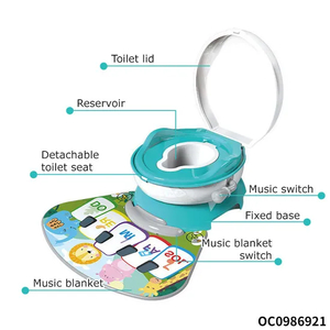 Wholesale Electronic 3 in 1 Potty Training Seat Products Piano Baby Rainbow Keyboard Toilet Toys