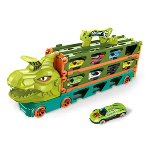Wholesale Diecast Dinosaur Trucks Race Rail Car Track Children's Toy Kids Alloy Car Set