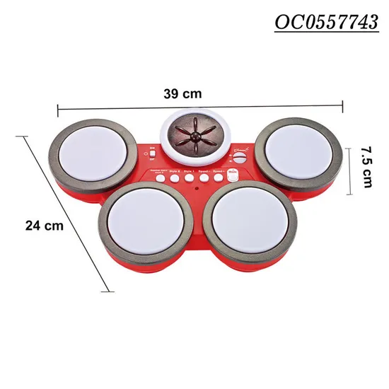 Wholesale Interesting Musical Plastic Children Instruments Electronic Baby Mini Drum Toy for Kids