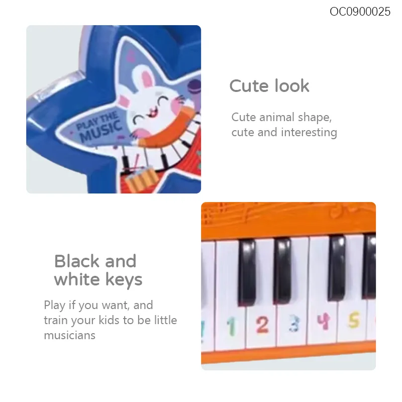 Wholesale Montessori Sensory Learning Electronic Organ Musical Instrument Piano Keyboard Toys for Kids