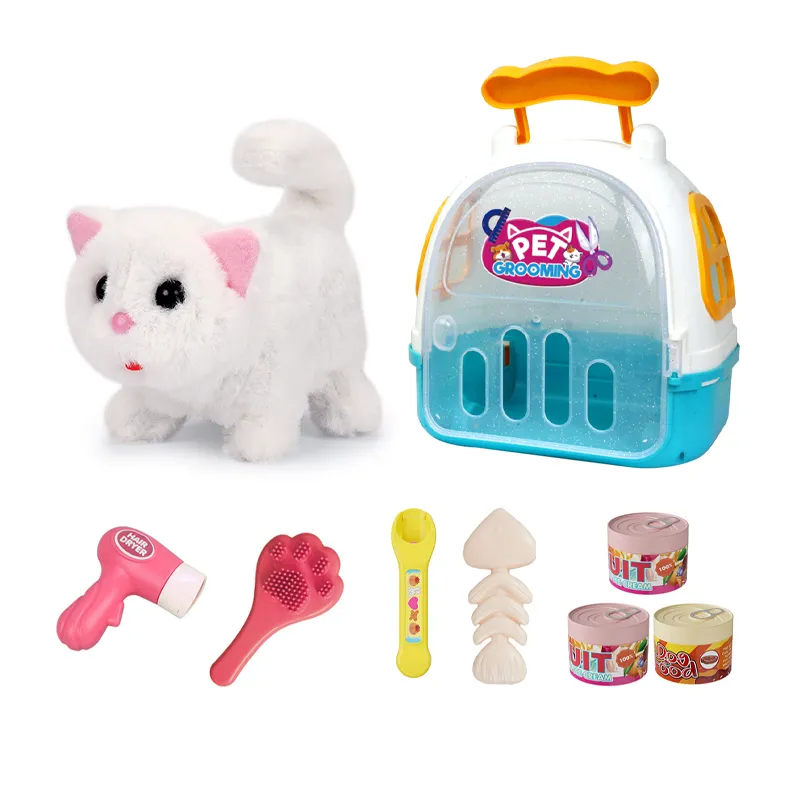 Wholesale Customized Plush Stuffed Animal Electric Walking Cat Battery Operated Plush Toy