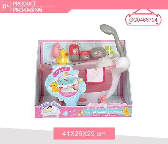 Wholesale Miniature Furniture B/O Plastic Bath Toy Doll House Children's Best Play Set