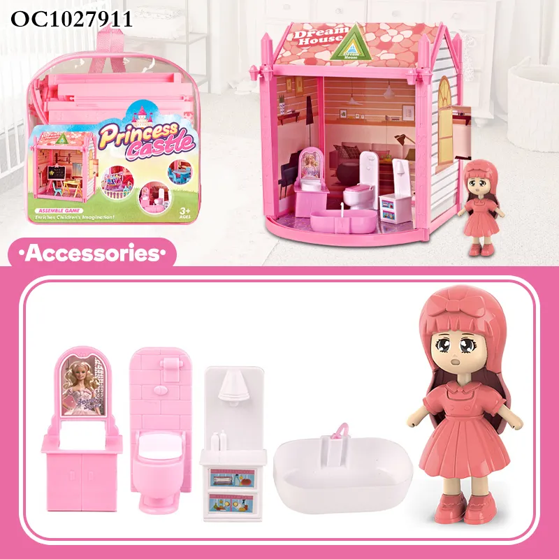 Wholesale Self DIY Portable Toys Miniature Doll House Miniature Doll House for Children