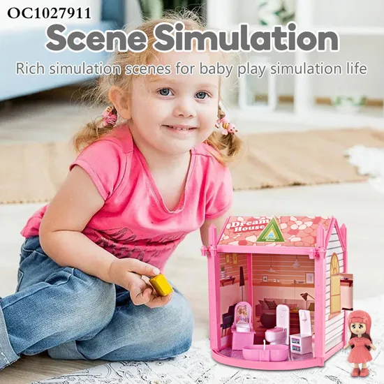 Wholesale Self DIY Portable Toys Miniature Doll House Miniature Doll House for Children