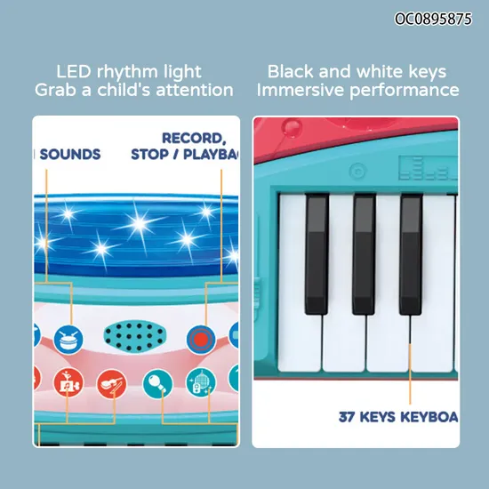 Wholesale Interactive Keyboard Electronic Piano Musical Instruments Toy Music Electronic Organ