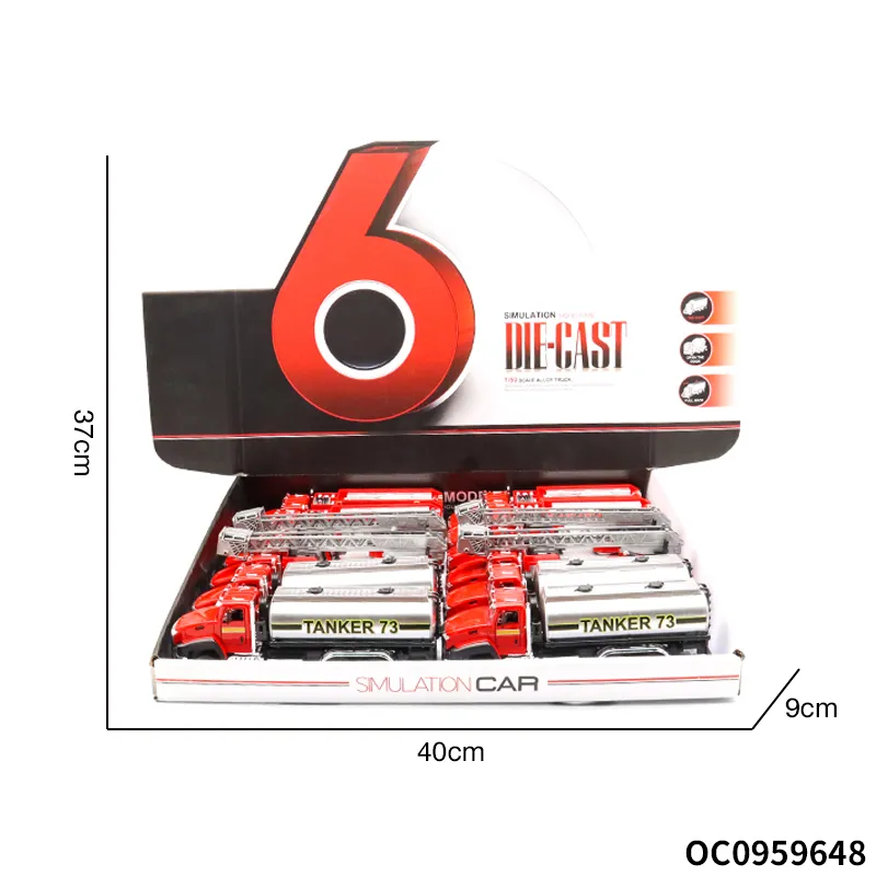 Wholesale Fire 1: 50 Diecast Truck Model Metal Cars with Light Music