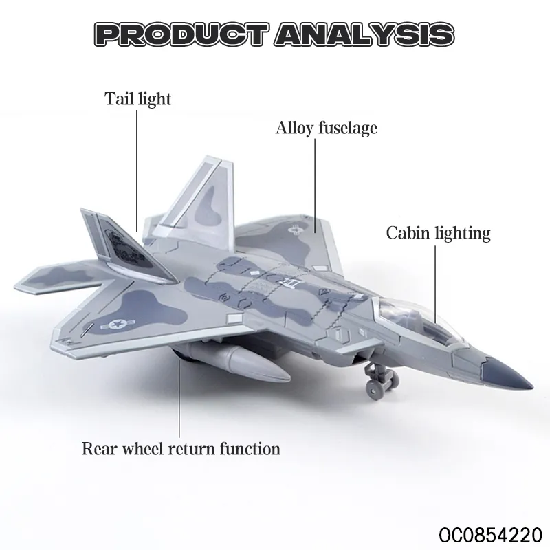 Wholesale Mini Metal Plane Metal Diecast Toys Model with Light Music