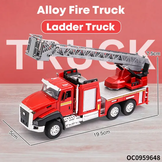 Wholesale Fire 1: 50 Diecast Truck Model Metal Cars with Light Music