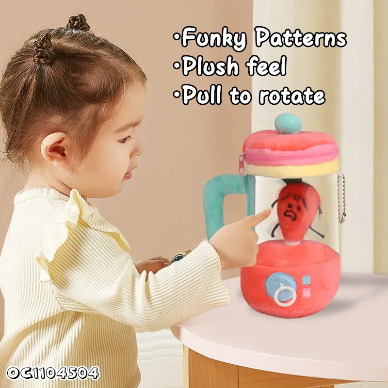 Wholesale Children Stuffed Pretend Play Preschool Custom Design Weighted Plush Juicer Toy