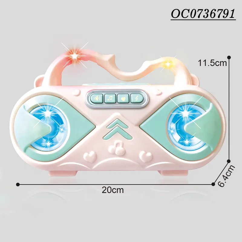 Wholesale Karaoke Radio Music Baby Musical Microphone for Kids with Light Music