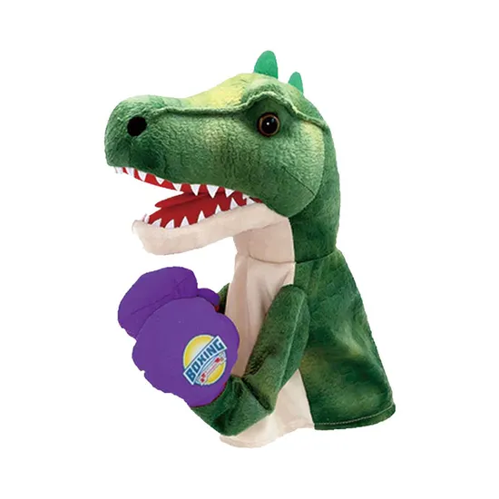 Wholesale Children Plush Dinosaur Animal Hand Puppet Toy with Sound for Kids