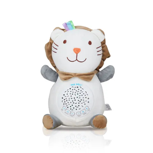 Wholesale Children Sleep Plush Bear Lion Soothing Doll Baby Soothing Night Light Flashlight Toy with Music