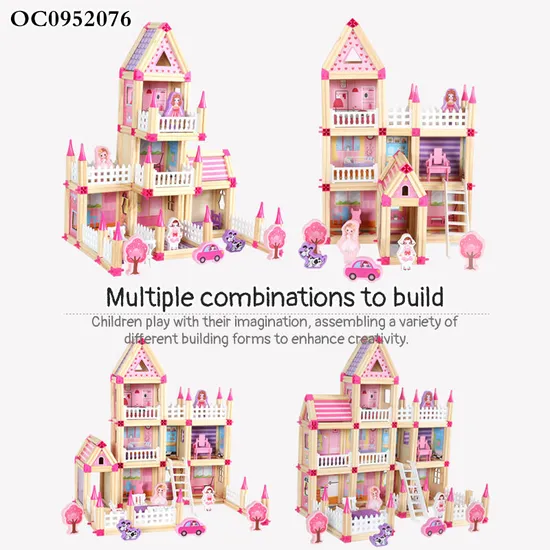 Wholesale DIY Miniatures Large Wooden Doll House Toy Dollhouse