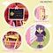 DIY Plastic Play Miniature Castle Christmas Big Doll House for Girls Pretend Play Baby Doll Set