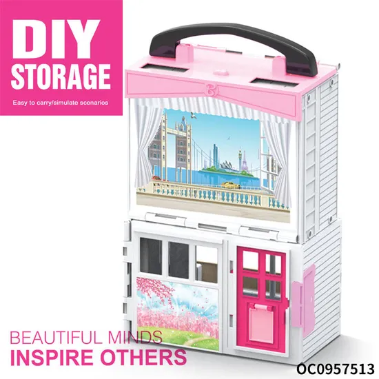 Wholesale DIY Miniature Assemble in Miniature Furniture Set High Quality Doll House for Girls