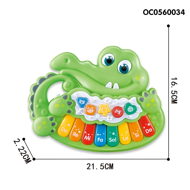 Wholesale Montessori Sensory Cartoon Baby Musical Instruments Piano Kids Light-up Rainbow Keyboard Toy for Babies