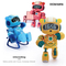 Wholesale Toy Plastic Intelligent Fashion Bear Robot Alarm Clock for Kids with Light Sound