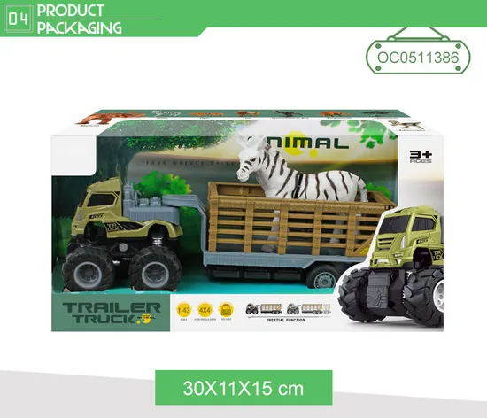 Wholesale Animal Horse Transport Diecast Truck Car Metal Car Models Toy