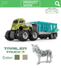 Wholesale Animal Horse Transport Diecast Truck Car Metal Car Models Toy