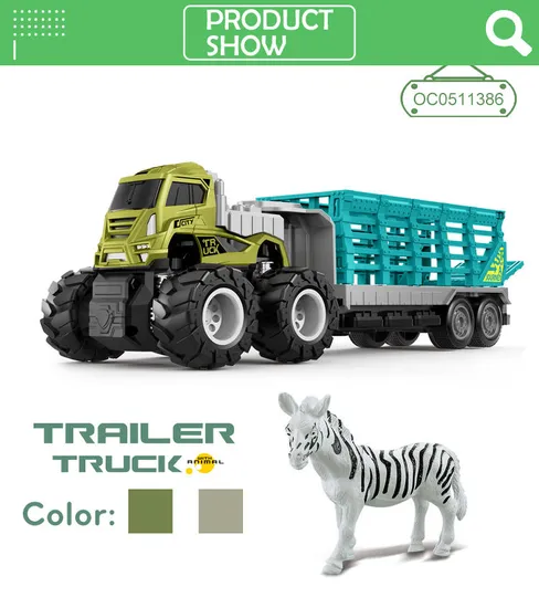 Wholesale Animal Horse Transport Diecast Truck Car Metal Car Models Toy