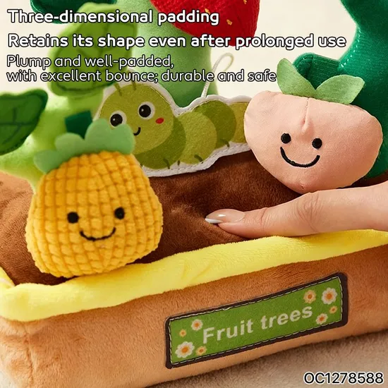 Wholesale Children Custom Fruit Plush Flower Pretend Arts Crafts Flower Garden Play Baby Plant Toy