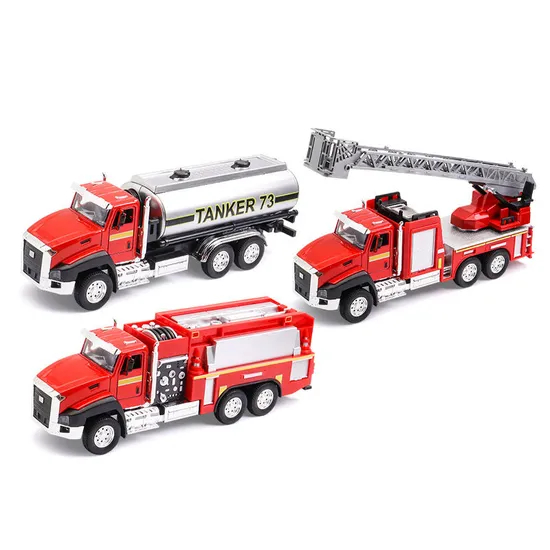 Wholesale Fire 1: 50 Diecast Truck Model Metal Cars with Light Music