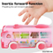 Wholesale Plastic Friction Custom Cartoon Plastic School Bus Model Toys for Kids