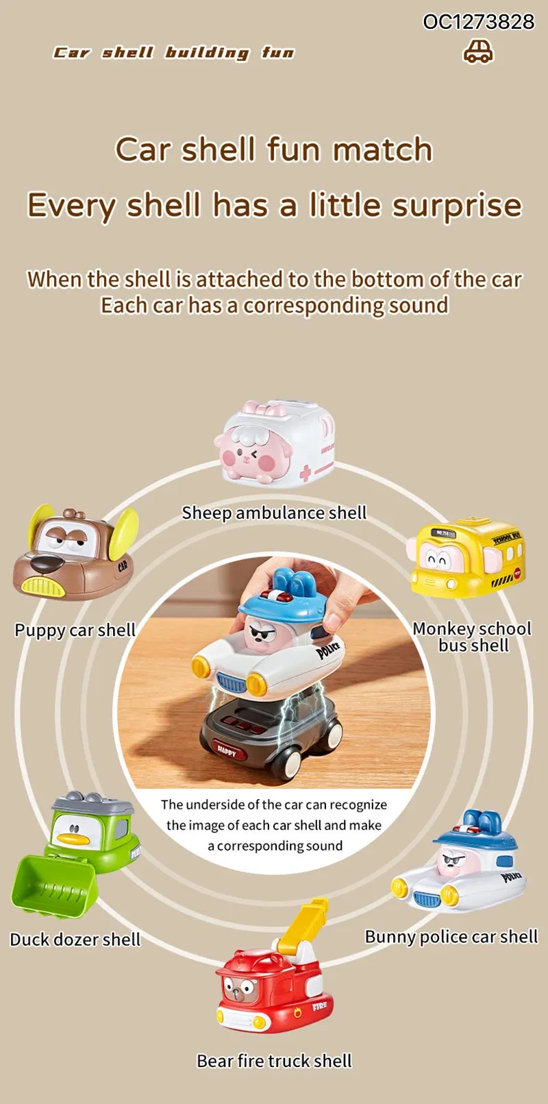 Wholesale Pull Back Cartoon Cars Truck Engineering Vehicle Educational Model