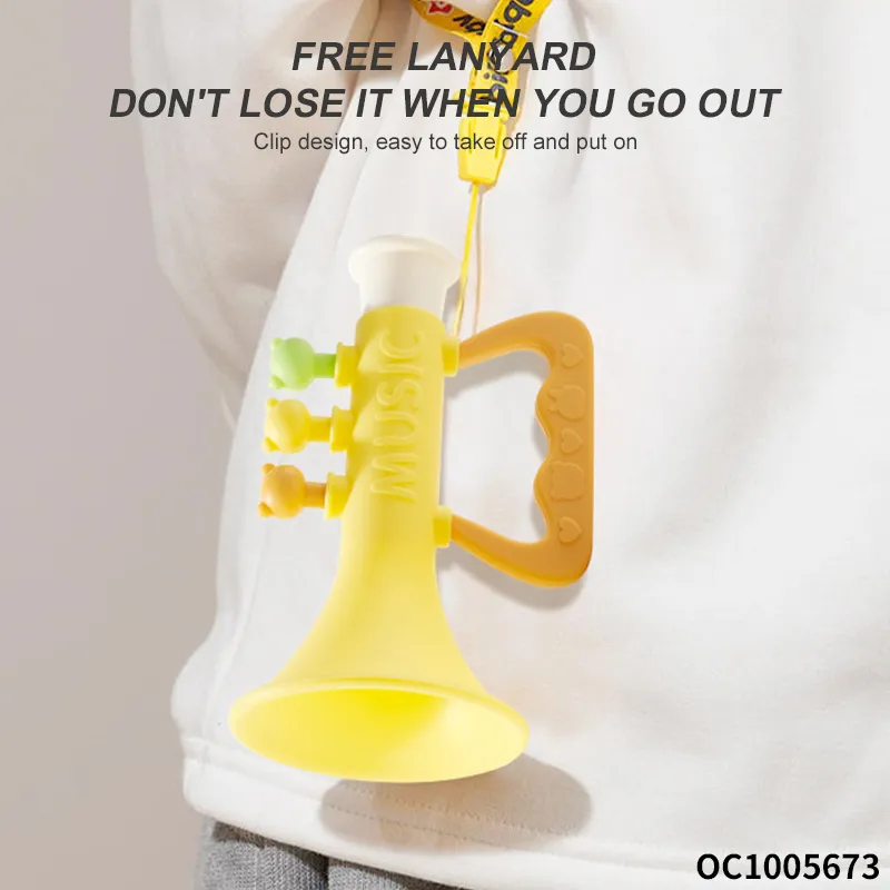 Wholesale Musical Educational Baby Handheld Horn Montessori Musical Sensory Toy Trumpet
