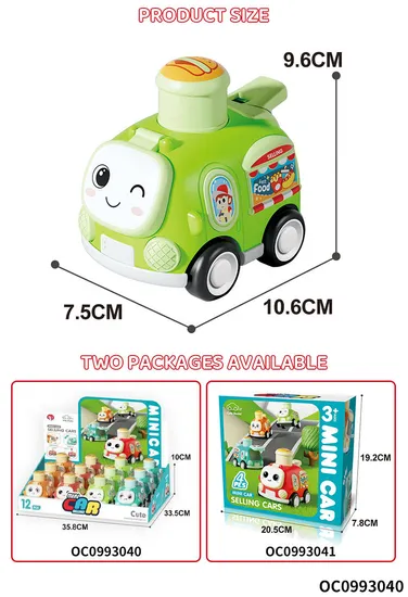 Wholesale Plastic Children Cute Friction Baby Cartoon Car Gifts Small Mini Funny Baby Toys