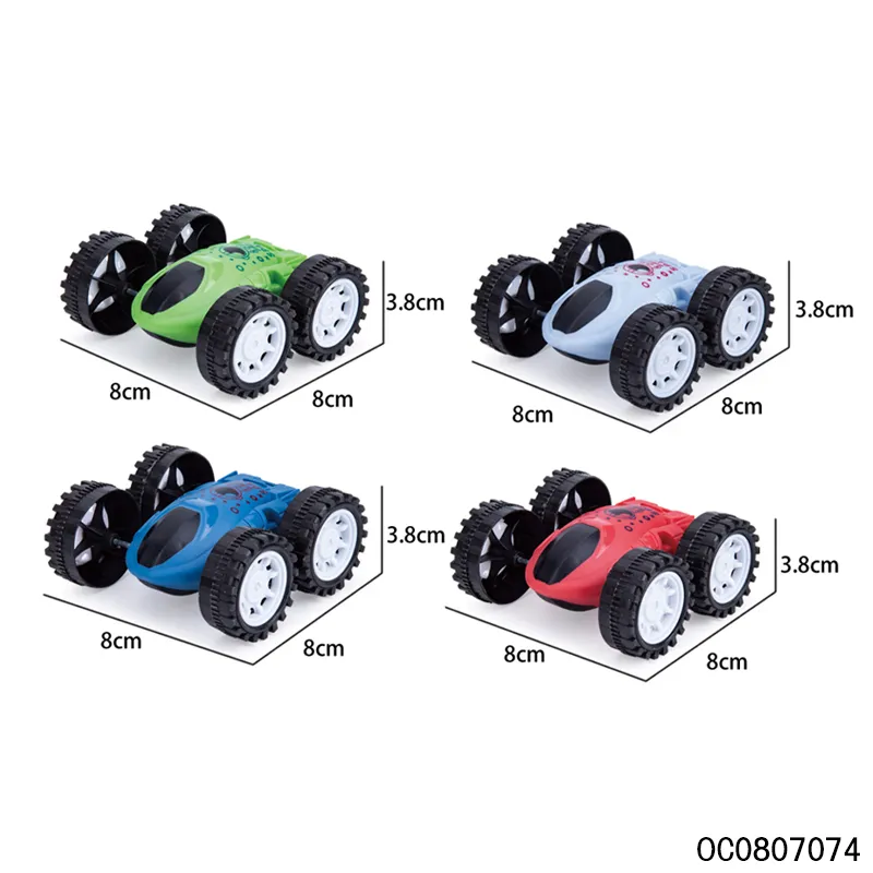 Wholesale 12 Pieces Baby Plastic Friction 360 Rotating Stunt Children's Toy Car