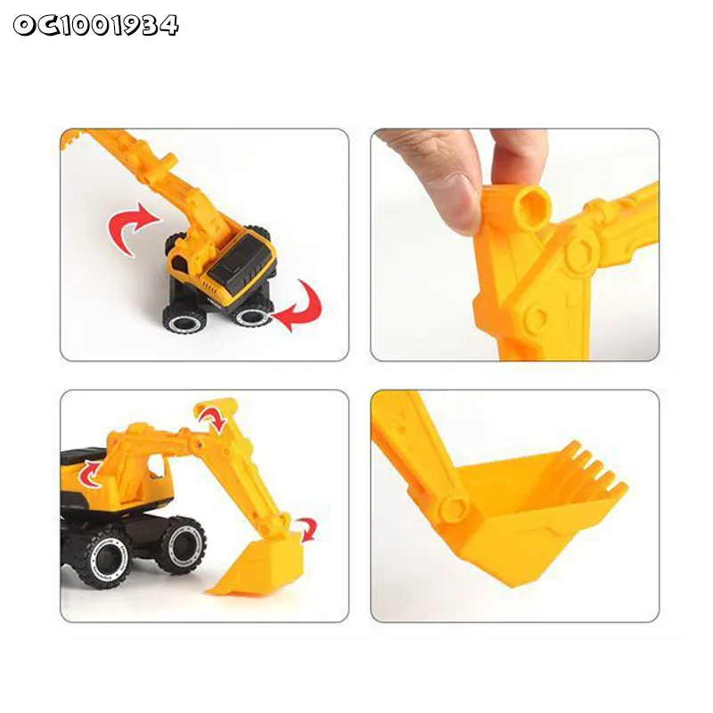 Wholesale 1: 14 Scale Miniature Friction Kids Construction Model Excavator Toy Truck with Light and Sound