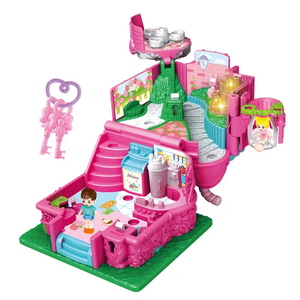 Wholesale Children Birthday Gifts Princess Doll House Kids Toys with Light Music