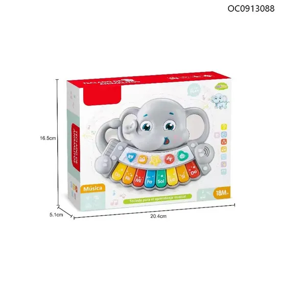 Wholesale Plastic Elephant Piano Mini Electronic Instruments Keyboard Baby Musical Toys Electronic Organ