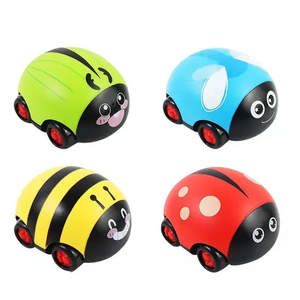 Wholesale 4 Pieces Cartoon Pull Back Cartoon Cute Small Cars Baby Toy Set for Kids