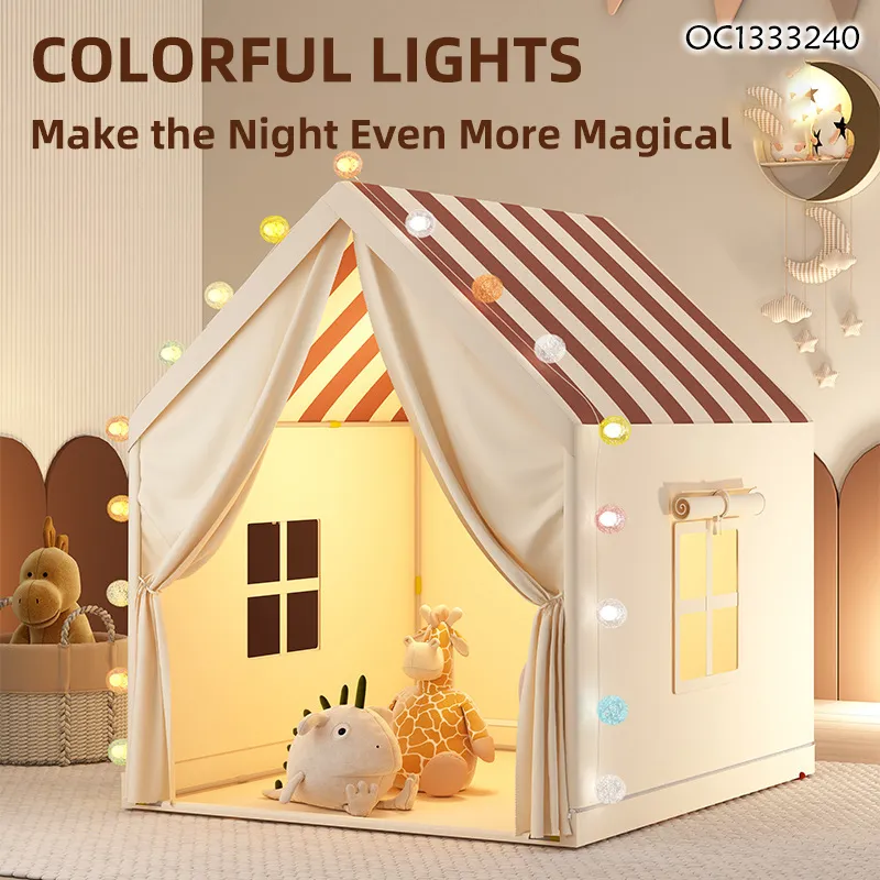 Wholesale Indoor Children Plastic Baby Role Indoor Playground for Kids Camping Playhouse with LED Light