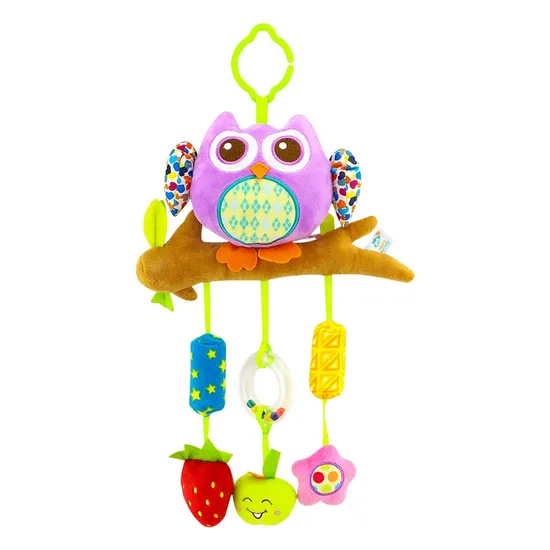 Wholesale Children Stuffed Anti-Stress Sensory Pull Animal Musical Plush Baby Sensory Owl Plush Toy