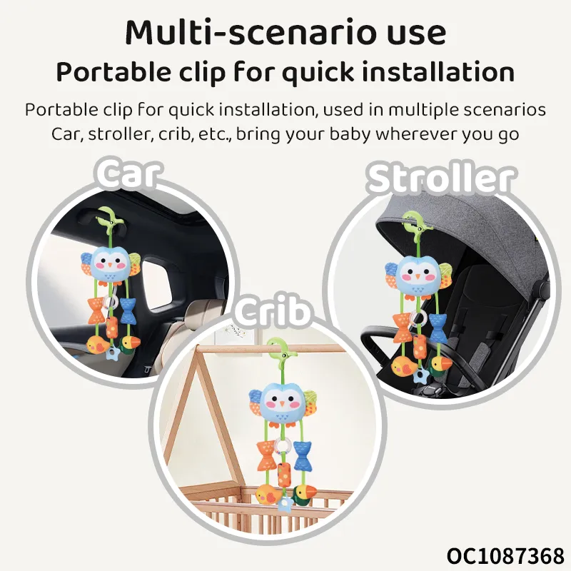 Wholesale Children Stuffed Sensory Sleeping Soft Owl Plush Baby Mobile Toys