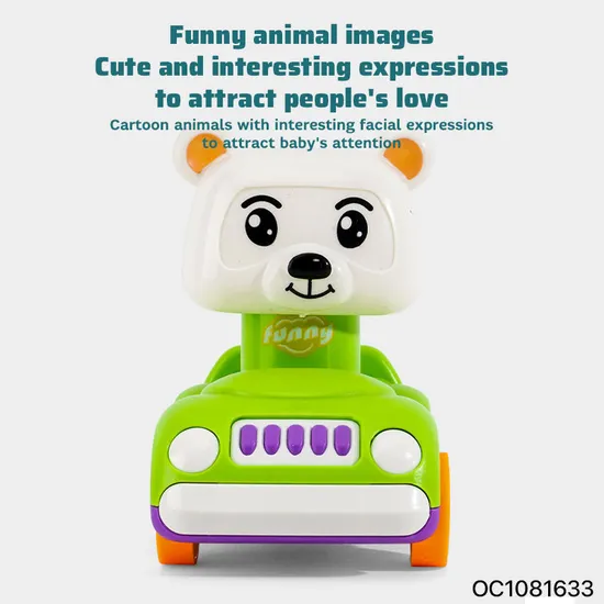 Wholesale Baby Brain Press and Go Cartoon Animal Small Toys Miniature Car