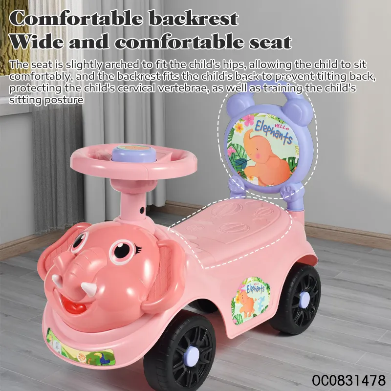 Wholesale Plastic Kids Children Cartoon Baby Ride on Toy Swing Car